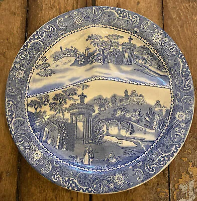 Vintage W R Midwinter England  Landscape  Grill Plate Blue & White Transfer Ware • $8