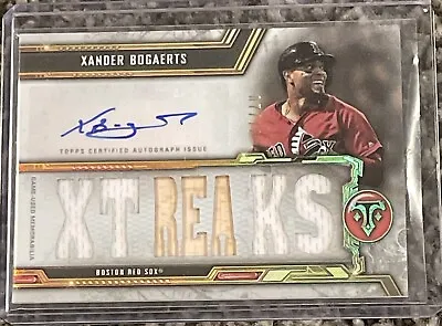 2020 Topps Triple Threads Xander Bogaerts Game Used Patch And Bat Auto # /18  • $20