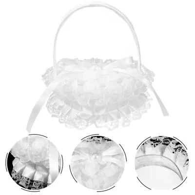 £7.18 • Buy Ring Bearer Pillows Heart-shaped Satin Bride Wedding Ring Bearer Pillow