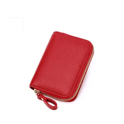 Mens Womens Wallets Credit Card Holder Leather RFID Blocking Zipper Pocket Purse • $8.99