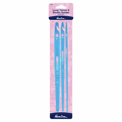 Hemline Loop Turner & Elastic Guides: 3 Pieces Metric And Imperial Cord Ribbon • £5.65