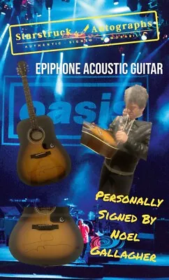 Noel Gallagher Signed Epiphone Acoustic Guitar - Oasis AFTAL • £1995