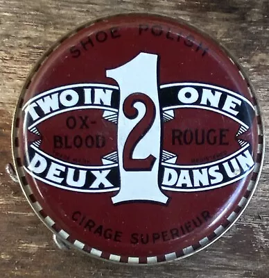 Two In One Ox-Blood Shoe Polish Vintage 1940s Advertising Tin Cobbler Display • $18.95