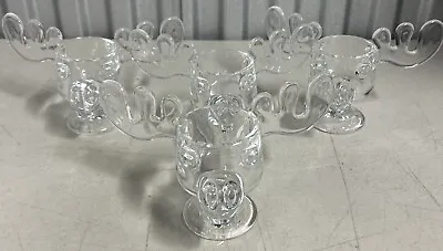 Glass Moose Mugs CHRISTMAS VACATION MOOSE MUGS Set Of 4 • $72.64