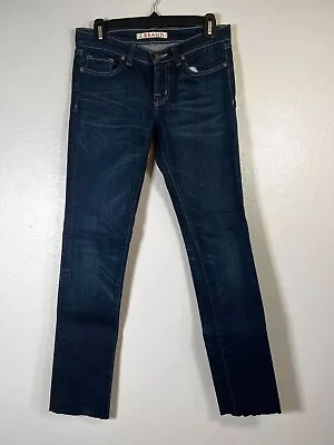 J Brand Womens Jeans Dark Wash Slim Skinny Pencil Leg 912 Stretch Frayed 27x29 • $25.99