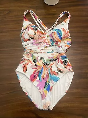 La Blanca Island Goddess Tummy Control One Piece Swimsuit New Size 12 • $80