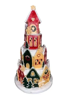 Martha Stewart Large Tiered Christmas Village Lighted GINGERBREAD HOUSE 16  NWT • £83.69