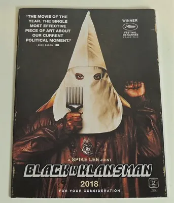 £4.95 • Buy Black Klansman - For Your Consideration BAFTA Awards Screener DVD
