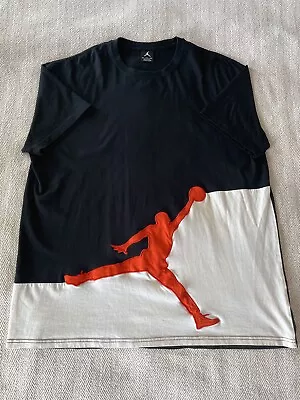 Nike Air Jordan Vintage Embroidered Big Jumpman Logo T Shirt Men's XXL • $20