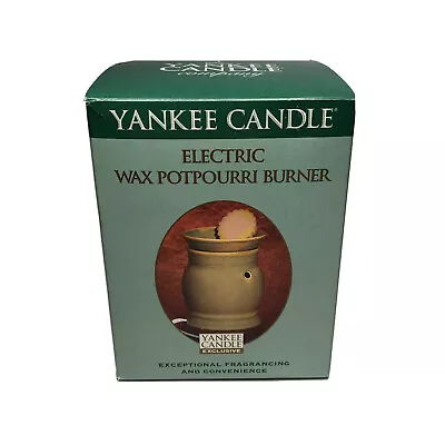 £29.69 • Buy Retired 2003 Yankee Candle Wax  Electric Potpourri Burner-Sage Mustard Color New