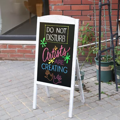 17x36'' Single Side A Frame Wood Magnetic Chalkboard Sign Easel Message Board • $25.90