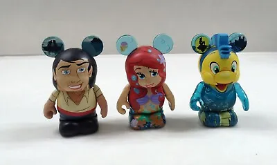 Disney Vinylmation Lot Of 3 Figures Little Mermaid Ariel Eric And Flounder • $15