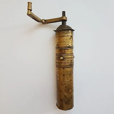 Engraved Brass Coffee/Pepper Grinder/Mill Antique Ottoman Empire   • $49.90