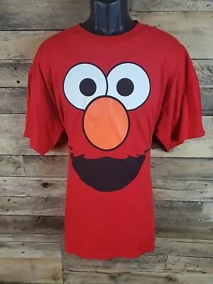 Elmo T-shirt Adult Size L BEST SELLER T SHIRT Red Chest 42  Length 27.5  • $9.99