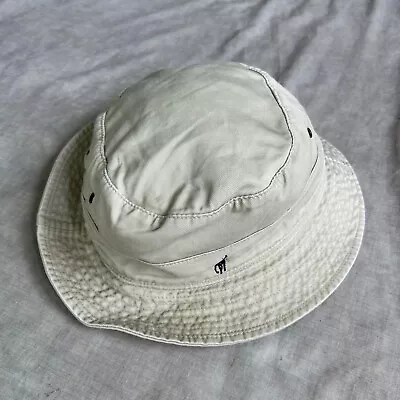 Vintage Polo Ralph Lauren Bucket Hat Adult Large Beige Cotton Small Pony Outdoor • $39.99