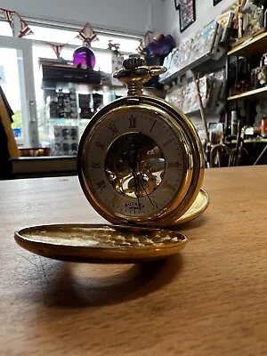 Rotary Half Hunter Mechanical Pocket Watch MP00713/01 • £125