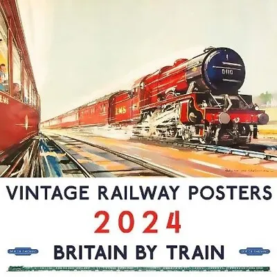 Vintage Railway Posters  Art 12  X 12  Premium Quality Calendar 2024 RARE • £3.99