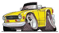 £18.93 • Buy Triumph TR6 Yellow Cartoon Car T-shirt Available In Sizes S-3XL