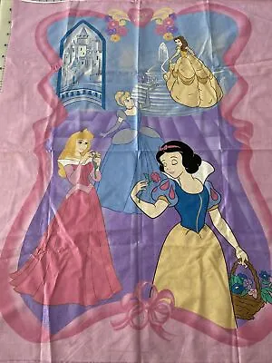 Vintage Disney Princess Fabric Panel Cotton Pink Some Glitter 34  W X 44  L NEW • $8.70