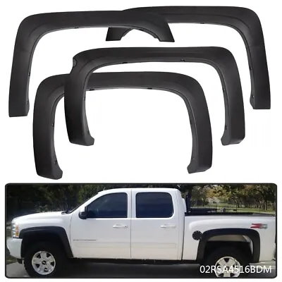 Fit For 07-13 Silverado 1500 Short Bed Fleetside 5.8' Factor Style Fender Flares • $69.85