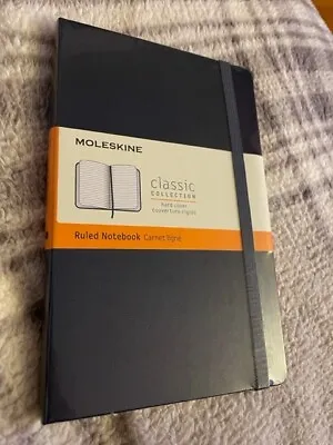 NEW MOLESKINE Medium Ruled Hardcover Notebook BLACK 4.5  X 7  SEALED 2944 • $14.99