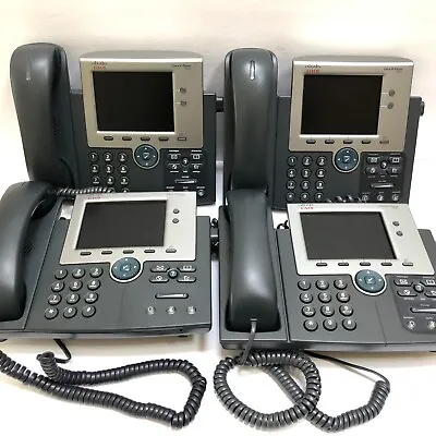 Lot Of 4 Cisco IP Phone 7945 CP-7945G W/ Handset & Stand VoIP Office Phone • $39.95