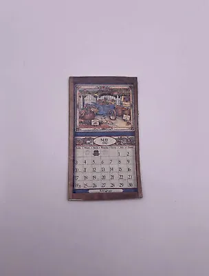 Vintage Dollhouse Miniature 1992 Bunnykins Handmade Tiny Calendar *** • $12