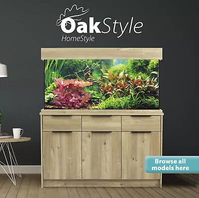 Homestyle 230 Fish Tank And Cabinet - Nash Oak - Aquarium Aqua One • £649.99