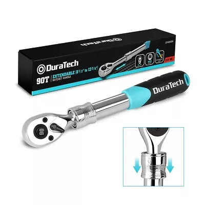 DURATECH 3/8  Drive Ratchet 90-Tooth Quick-release Extendable Ratchet 4 Sections • $26.99