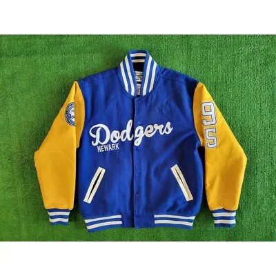 Vintage 1945 Newark Dodgers Varsity Jacket  Negro American League Quilted Sz M • $83.30