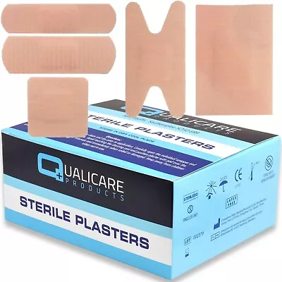 FABRIC PLASTERS Assorted Fingertip Knuckle Strip Small-Large GENUINE QUALICARE • £5.98