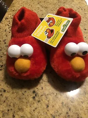 Sesame Street Elmo Puppet Slippers Size L 9-10 New • $7.99