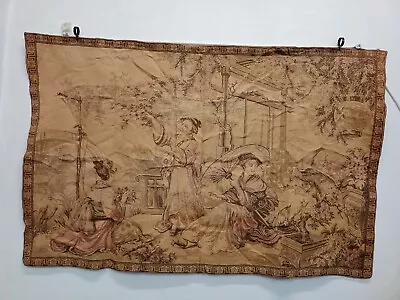 Vintage Gorgeous French Pictorial Tapestry Wall Hanging Home Decoration • $240