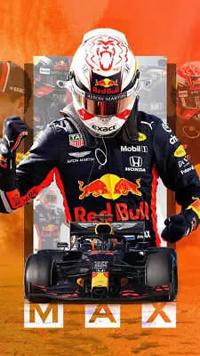 JANUARY SALE *** Max Verstappen Red Bull F1 Wall Covering 16x12 Inch Canvas UK • £18.99