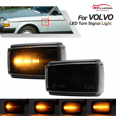 Front Fender Dynamicl LED Turn Signal Lights For Volvo S/V 40 70 90 940 850 780 • $23.99