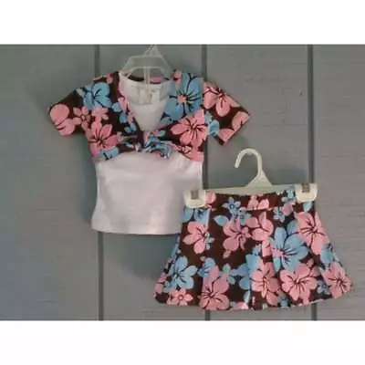 Mad Sky Girls Outfit 24 Months Floral Skort T-Shirt Top With Attached Bolero • $14.99