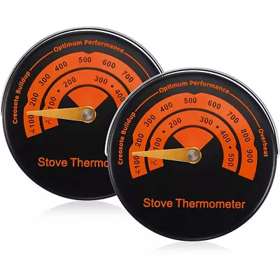 2PCS Magnetic Stove Flue Pipe Thermometer Wood Burner Fuel Temperature Gauge USA • $12.69