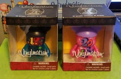 DISNEY Vinylmation 3  Park Set 1 2012 Lot Pink And Blue New In Box • $12.49