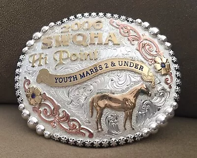 Magnificent NOS 2006 SWQHA Champion SW Quarter Horse Vaquero Trophy Belt Buckle • $179