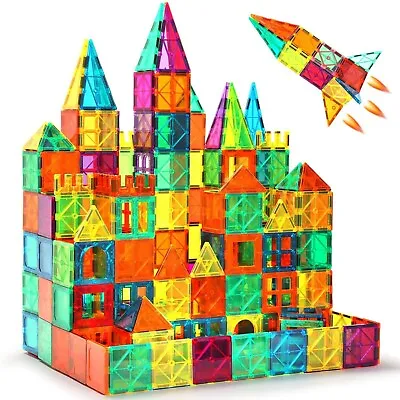 Anbalulu Magnetic Tiles Magnetic Blocks For Kids Magnet Building Set Stacking • $49.99