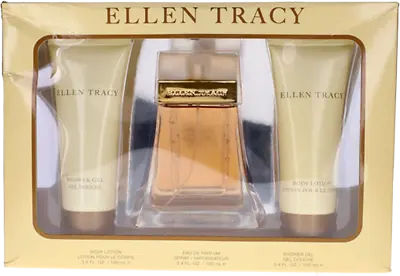 Ellen Tracy For Women Set: EDP+Body Lotion+Shower Gel 3.4+3.4+3.4 Shopworn New • $26.45