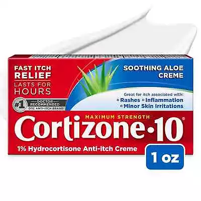 Cortizone 10 Maximum Strength Soothing Aloe Anti-Itch Creme - 1 Oz • $9.15