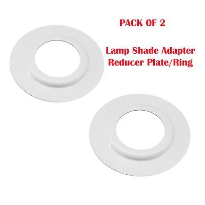 2 X Lamp Shade Adapter Reducer Plate / Washer / Ring Made From Metal ES To BC • £2.99