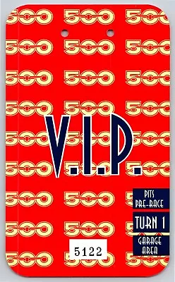 1998 Indy 500 V.I.P Pre-Race Pit Pass Back-Up Card VGC VIP Indianapolis #5122 • $9.99