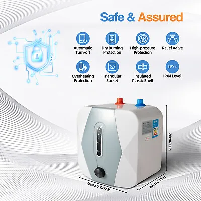 110V 1500W Electric Instant Hot Water Heater Below Sink Mini Small Water Tank 8L • $63.65