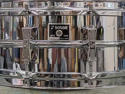 1975 Sonor D-505 Centennial 5 X 14 (5.75) Snare Drum Seamless Ferro Manganese  • $499.99