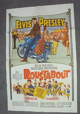 Roustabout - One Sheet Poster - Original - 1964 - Elvis Presley - 27  X 41  • $299.95