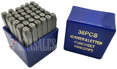 36pc 5MM 3/16  Shaft Letter & Number Stamping Set Hardened Metal Stamp Die NEW • $19.90
