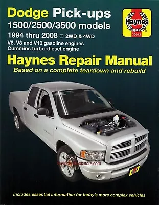 Dodge Ram Pickups Gas & Cummins Diesel Engines Repair Manual 1994-2008 • $37.71