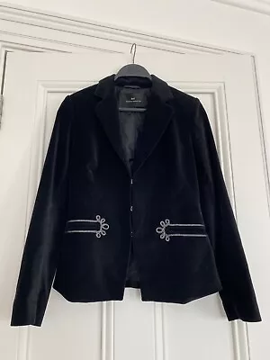 Black Velvet Day Birger & Mikkelsen  blazerjacket Size Eur 34 Uk 6 • £19.99